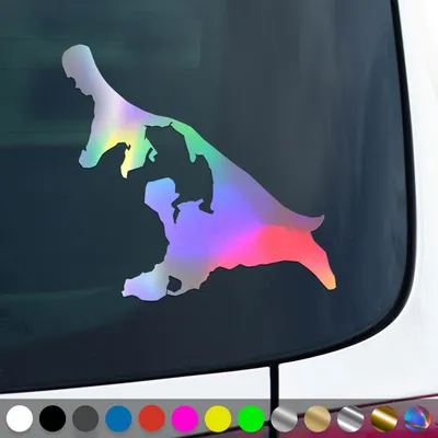 Produktbild von PantherPixel Usedom Aufkleber Insel Umriss Kontur Nordsee Sticker Auto Geschenkidee Farbe Oilslick-Hologramm