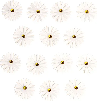 Produktbild von Sticker Einzelblüten weiß/gelb