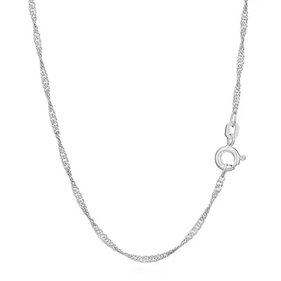Produktbild von Echte 925er Sterlingsilber Singapur Kette Gedreht 42cm 1,40mm 1,5g 5910