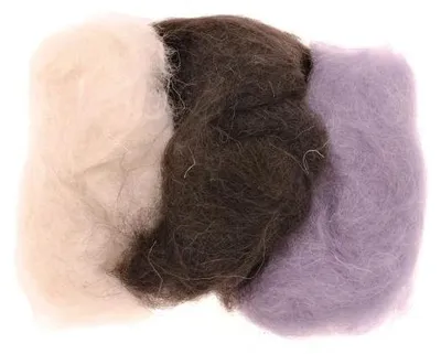 Produktbild von Glorex Schafwolle schwarz-weiß 3 x 10 g