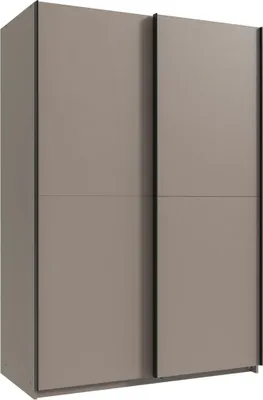 Produktbild von Schwebetürenschrank Kleiderschrank Mugano Sahara grau 135cm Premium (18854)