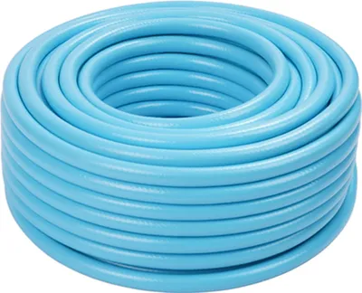 Produktbild von Relaxdays Gartenschlauch, 20 m, universeller Wasserschlauch 1/2", UV- & wetterfest, Gewebeschlauch Garten, PP, hellblau