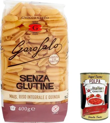 Produktbild von 10x Gnocco sardo 400 g Senza Glutine Glutin free, glutenfrei Pasta Noodles + Italian Gourmet Polpa 400 g