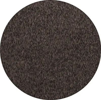 Image de Teppium Tapis Rond 160 cm Marron, Bouclé Uni à Poils Courts pour Salon ou Salle à Manger, Moderne et Doux