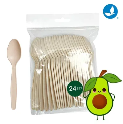 Immagine prodotto di Cucchiaio per nocciolo di avocado beige 16,3 cm 24 pezzi.