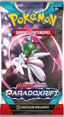 A Pokemon trading card game booster pack.