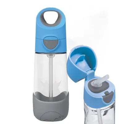 Immagine prodotto di b.box Bottiglia con cannuccia tritan 450ml Ardesia blu