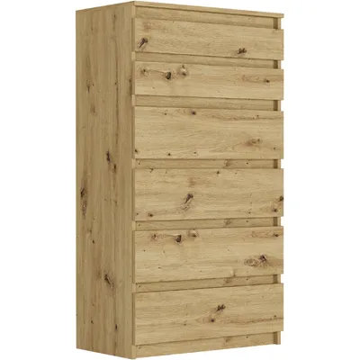 Produktbild von Kommode - Eiche Artisan - 70 x 40 x 128 cm - Modern R-6