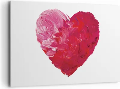 Produktbild von Bild auf Leinwand - Leinwandbild - Einteilig - Rot Herz Aquarell - 120x80cm - Wand Bild - Wanddeko - Wandbilder - Leinwanddruck - Bilder - Wanddekoration - Leinwand bilder - Wandbild - AA120x80-4158