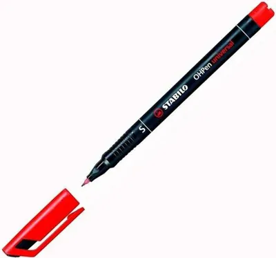 Produktbild von Folienstift - STABILO OHPen universal - permanent superfein - 10er Pack - rot