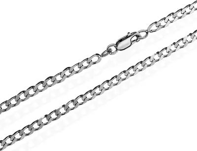 Produktbild von 60cm 925 Sterling Silber Rhodiniert Panzerkette Massiv Breite 3,00mm, 12,9g 5632