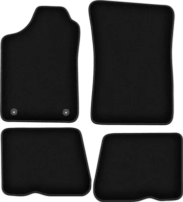 Obrázek produktu pro Velurové autokoberce na míru pro Renault 19 (1988-1996, kabriolet, hatchback, sedan, chamade) černé, sada 4 ks, s úchyty