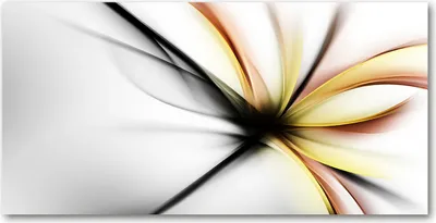Produktbild von Tulup Glas-Bild -140x70- Wandkunst Dekorative Wand für Küche & Wohnzimmer - Kunst: modern & klassisch - Abstrakte Blumen - Gelb