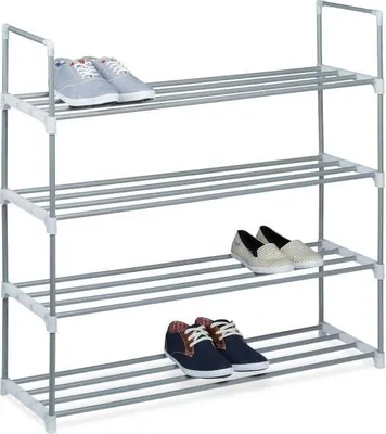 Produktbild von Schuhregal aus Metall silber