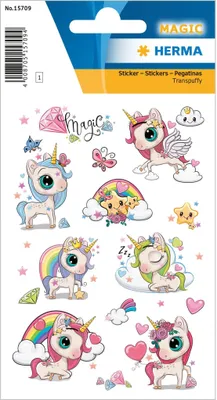 Produktbild von HERMA Enchanted Unicorn, 16 Stück(e), Mehrfarbig