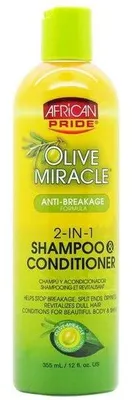 Zdjęcie produktu dla African Pride Olive Miracle Anti Breakage 2w1 szampon i odżywka 355ml