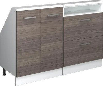 Produktbild von Küchenschrank für Dachschrägen Vicco R-Line Edelgrau 120 cm 2er Set, Model 58122