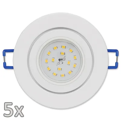 Produktbild von Einbauleuchten-Set McShine 5xRahmen 5xLED-Strahler 5W 400lm 230V weiß,IP44