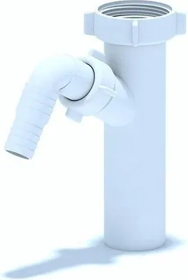 Image de Tube plongeur avec raccordement d'appareil Lavabo 1 1/2 "x40mm Siphon Lave-linge