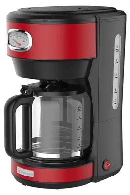Retro Filterkaffeemaschine 1,25 l, 10 Tassen, 1000 W, Rot