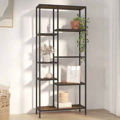 Produktbild von Bücherregal 80x30x180 cm Stahl und Holzwerkstoff , Bücherregale Design 2024