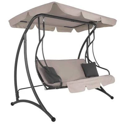 Image de Balancelle de jardin Springos® Premium 3 places 190 x 176 cm avec 2 coussins