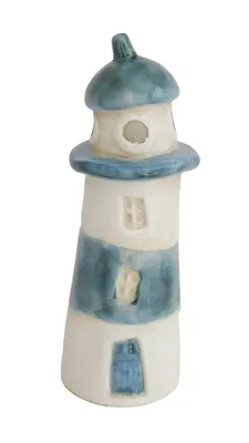 Produktbild von Gartenstecker Zaunhocker Leuchtturm Keramik Zaunsitzer Skulptur Figur Objekt