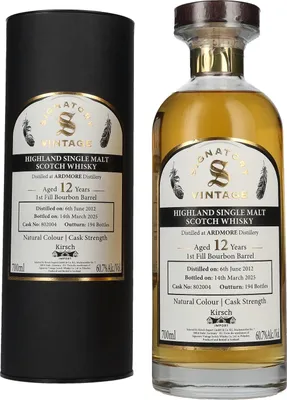 Produktbild von Signatory Vintage ARDMORE 12 Years Old 1st Fill Bourbon Cask Strength #802004 2012 60,7% Vol. 0,7l in Tinbox