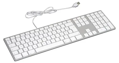Produktbild von Matias FK318S-DE, Volle Größe (100%), Kabelgebunden, USB, QWERTZ, Silber
