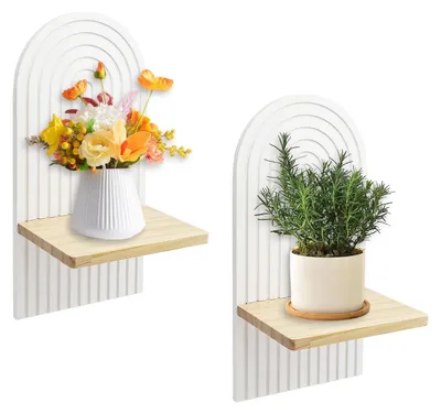 Productafbeelding van Set van 2 Houten Wandplanken voor Decoratie
