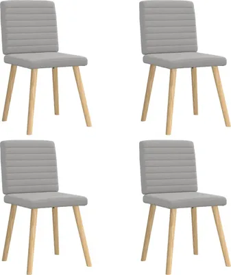 Image de Chaises à manger lot de 4 gris nuage tissu