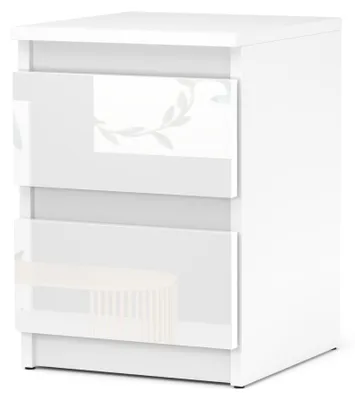 Produktbild von Nachttisch „HIT“ 2S 30 cm Mattweiß / Glänzendweiß