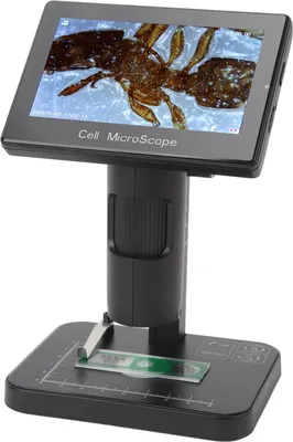 Obrázok produktu pre Digitálny mikroskop s 5-palcovou obrazovkou IPS, USB, 1080P, 1000x zväčšenie, 3 režimy osvetlenia, 8x zoom, minca na výskum spájkovania