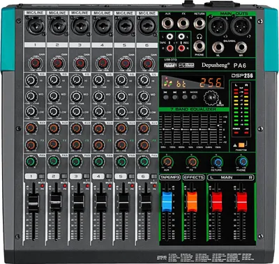 Immagine prodotto di Mixer audio, 99 effetti DSP, mixaggio professionale di effetti, PA6