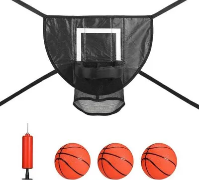 Produktbild von Famanu Basketballringset für Trampoline - Wasserfestes Basketballziel - Weiche Basketballspielaccessoires