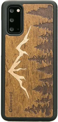 Produktbild von Holzhülle Bewood für Galaxy S20, Imbuia-Gebirge