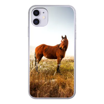 Produktbild von MuchoWow® Handyhülle Schutzhülle Hülle für iPhone 11 Pferd - Weide - Australien Silikon Softcase Handy Hülle - Handytasche
