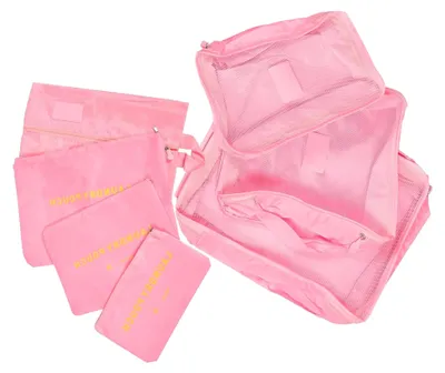Produktbild von Reiseaufbewahrungstaschen Set aus 7 Teilen in Rosa