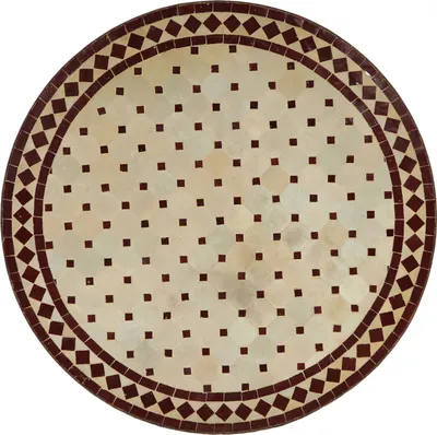 Produktbild von Runder Mosaik-Terrassentisch aus Schmiedeeisen mit loser Mosaikplatte Ø 120 cm H 75 cm