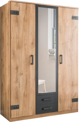 Produktbild von Kleiderschrank Cork Plankeneiche graphit industrial 135 cm