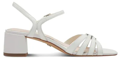 Produktbild von Tamaris Damen Sandalette aus Leder mit Karree Spitze 1-28229-46, Größe:40 EU, Farbe:Weiß
