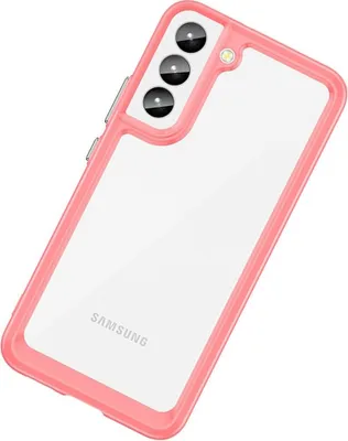 Image de Outer Space Case pour Samsung Galaxy S22+ (S22 Plus) Rigid Cover avec Gel Frame Rouge