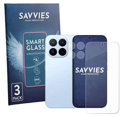 Produktbild von 3x Savvies Schutzglas Folie für Xiaomi 17T (Display+Kamera) 9H Panzer Schutzfolie Glas Displayschutz klar transparent