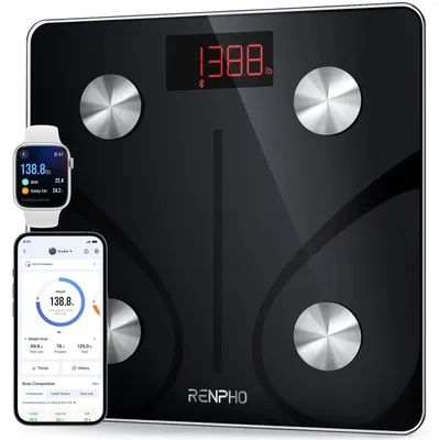 Produktbild von RENPHO Körperfettwaage 220kg, Personenwaage Digital, Smart Bluetooth Körperwaage