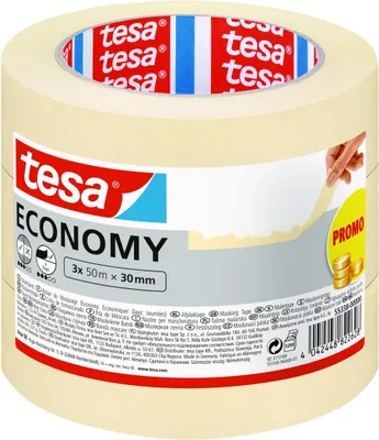 Produktbild von tesa Kreppband 3er Pack 3 x (50 m x 30 mm), transparent