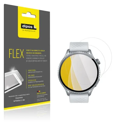 Produktbild von 2x Schutzfolie für Doomixs MT800sl 1.56 Folie, 100% Displayabdeckung, dipos Flex