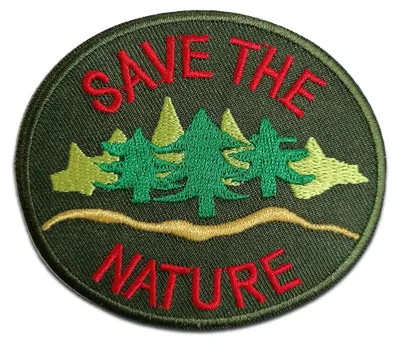 Obrázek produktu pro Save The Nature Natur Klima - Záplata, nažehlovací, nažehlovací obrázek, nášivka, nažehlovací, velikost: 8 x 6,8 cm