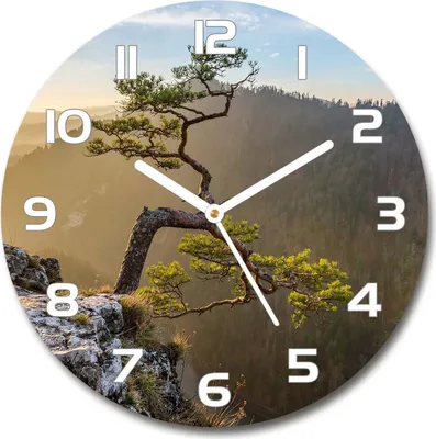 Produktbild von Wanduhr aus Glas 30fi Glasbild Glasuhr Gehärtetes Glas - weisse-zeiger - Sokolica Pieniny