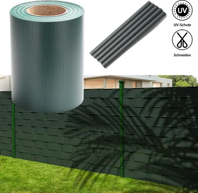 Immagine prodotto di SWANEW 50 m di pellicola per la privacy Gartenfreude Film Pellicola per recinzione in PVC Strisce per la privacy, Verde