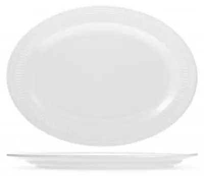 Immagine prodotto di H&H Piatto Ovale Dorique In Porcellana Bianca Cm 33